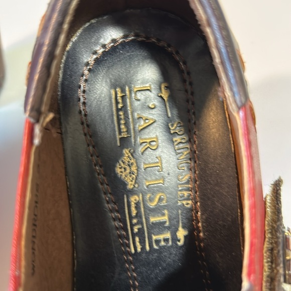 L’ARTISTE BY SPRING STEP WONDROUS BOOTIE RED LEATHER SIZE 61/2 - Picture 8 of 11